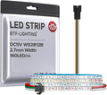 BTF-LIGHTING WS2812B IC RGB 2.7mm Ultra Narrow LED Strip 0807SMD DC5V Individually Addressable 6.4FT 160Pixels/m 320LED Dream Color Tape Light for Home DIY Decoration IP30 (No Adapter or Controller)