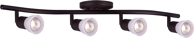 Canarm James 4-Light Ceiling or Wall Fixture, Oil Rubbed Bronze with Alabaster Glass, Modern Nautical Lighting for Bedroom Hallway, Entryway