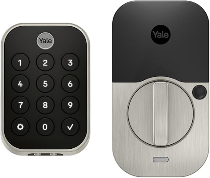 Yale Assure Lock 2 Touch Deadbolt, Satin Nickel Smart Keyless Entry Door Lock with Z-Wave (ZW3) Connected Touch Keypad and Fingerprint Scanner, YRD450-F-ZW3-619