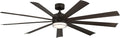 Wynd XL Smart Indoor and Outdoor 9-Blade Ceiling Fan 72in Bronze with 2700K LED Light Kit and Remote Control worksworks with Alexa and iOS or Android App