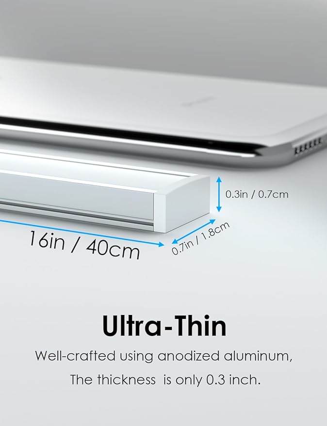 Under Cabinet Lighting Motion Sensor Indoor Plug in, 16" 12V LED Under Counter Lights Super Bright Magnetic for Kitchen/Hallway/Toilet/Garage/Closet(Warm White/3000K, 3 Pack)