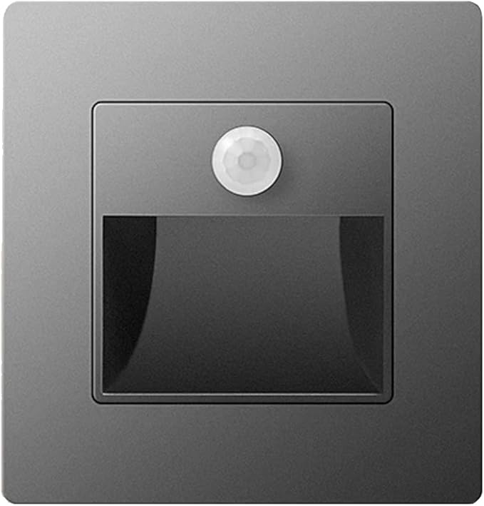 1 Pack LED Motion Sensor Night Light Infrared Human Body Induction Lamp, Recessed Stair Lights Indoor, Night for Hallway, Stairway, Bathroom, Bedroom, Kitchen