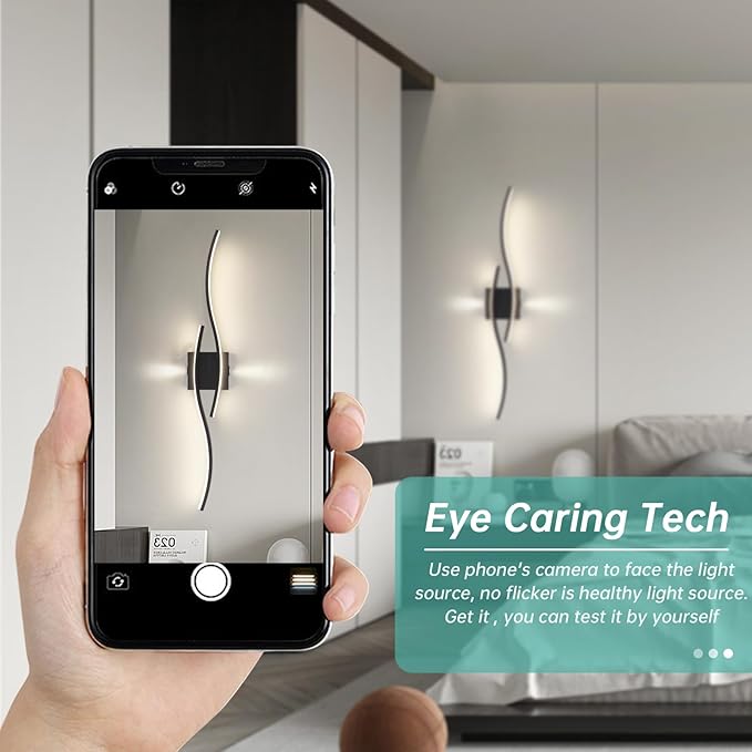 Modern Led Wall Sconces, 32inch Bathroom Mirror Vanity Light 28W, 4000K Wall Fixtures Staircase Lights, Indoor Wall Decor Bedside Wall Lamp for Bedroom Living Room Hallway Hotel