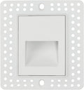 3W Trimless Vertical Step Lights, White Finish, 120V Dimmable LED Stair Lights Indoor and Outdoor, 75 Lumens, CRI 90+, IC Rated, ETL Listed, 5CCT Selectable 2700K|3000K|3500K|4100K|5000K