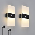 Rechargeable Wall Sconces Set of 2,Magnetic Wireless Led Wall Lamp, 2200Mah Battery Operated Motion Sensor Wall Lights Indoor Dimmable with Switch for Bedroom,Living Room,Hallway,Stair