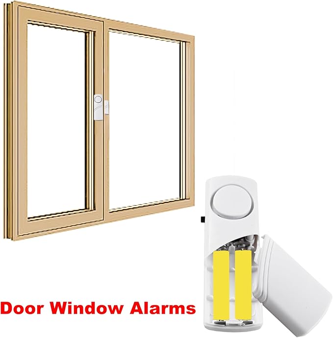 4 Pack Door Window Alarm,Home Magnetic Sensor Alarm,Home Security System Alert, Door Sensor Alert for Kids Safety Toddler, House, Office