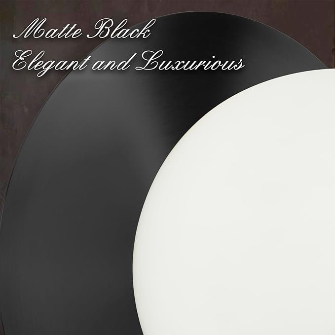 1 Light Wall Sconce, Mid Century Modern Globe Wall Sconce, Ceiling Light Fixture, Vanity Light Fixture, Indoor Wall Light for Living Room Bedroom Hallway Bathroom Entry (Matt Black)