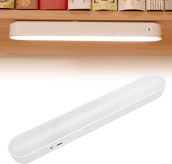 ZJchao Adjustable LED Desk Lamp with Rechargeable Under Cabinet Light, Eye Care Dimmable 4000K-6500K, Anti Glare Study Lamps for Dorm Rooms, Bedrooms, and Study Spaces