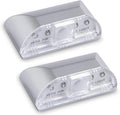 Key Light Door Lights, Small Motion Sensor Light with 4 LED Bulbs, Battery Powered Night Lights for Hallway, Stairway, Kitchen, Closet, Bedroom (2 Pack Silver)