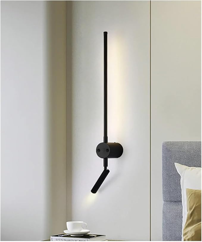 Minimalist Lines LED Wall Lamp Bedroom Decoration Indoor Living Room Fixture Black Wall Lights Stair Hallway Background Sconces,for Home Decor