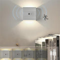 Wall Lights with Motion Sensor Indoor LED Modern Wall Lamp Brightness Adjustable Wall Sconce Recargables USB Con Batería Lighting Fixtures for Living Room Bedroom Corridor (White Light,White)