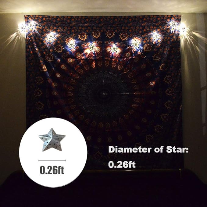 ACRAFT Twinkle Star String Lights Plug in Fairy Lights for Bedroom with End-to-end Connector Ambient Lighting Night Lights Nursery Light for Thanksgiving Decorations Christmas Lights
