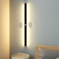LED Rectangles Wall Lamp with Motion Sensor 3000K/4000K/6500K Indoor Black Sconce Long Bedside Lights Corridor Minimalist Style for Bedroom Kitchen