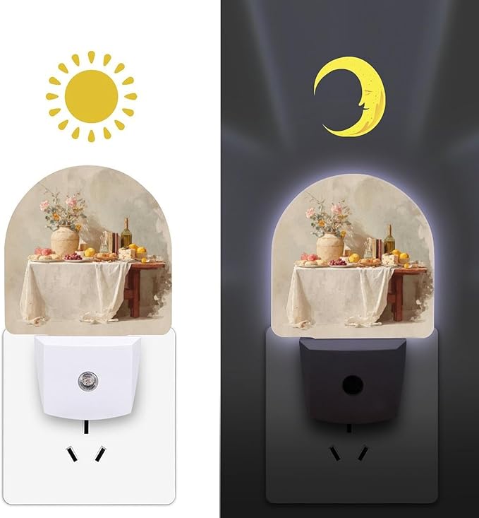Plug in Night Light with LED & Smart Light Sensor, The Ideal Home Auto-On/Off Night Lights Plug Into Wall for Bedroom, Bathroom, Hallway, Stairway