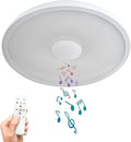 Smart Waterproof LED Flush Mount Ceiling Light Fixture,with Bluetooth Speaker,11 Inch,18 watt,Dimmable Music Lamp,RGB Color Changing Light with Remote Control,for Bathroom,Shower,Bedroom