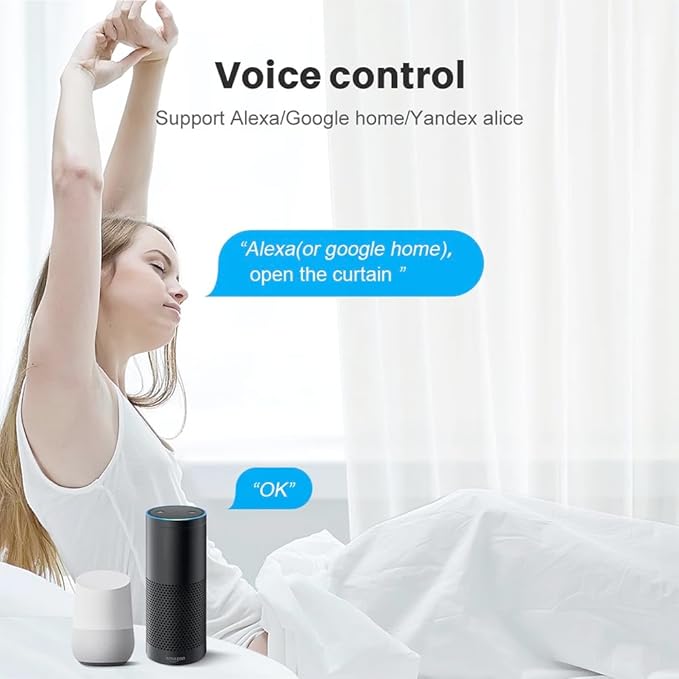 Smart Curtains System, Auto Curtain Opener with Remote, Control by APP WiFi Motorized Curtain Motor Track, Electric Curtain Compatible with Alexa Google Home (Track length 7 meters (275.59 inches))
