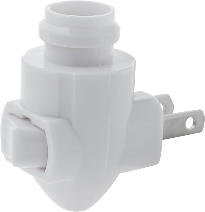 Creative Hobbies Plug in Night Light Module Includes 4 Bulbs and 4 Metal Clips, Great for Making Your Own Decorative Night Lights, Pack of 4 (White)