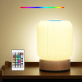 Night Light, Bedside Table Lamp with Touch & Remote Control, 13 RGB Colors 6-Level Dimmable, Rechargeable Cordless for Bedroom, Nursery, Gaming Room, Party