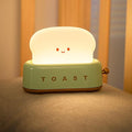 Led Cute Toaster Lamp, Kawaii LED Toast Bread Night Light, Super Squishy Silicone USB Rechargeable and Portable Light with Timer, Xmas Ideal Gifts for Baby Kids Girls Teens Teenages