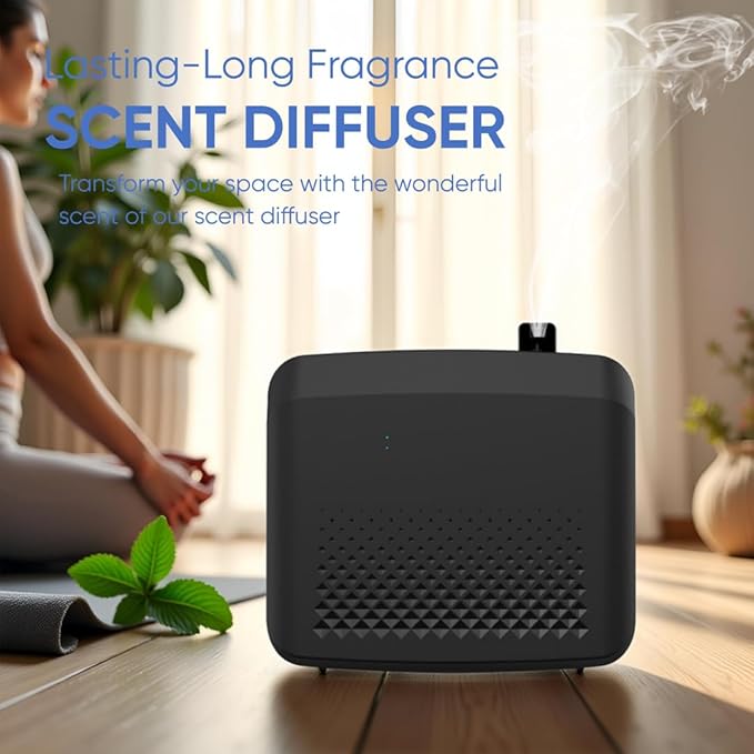 Updated Scent Diffuser Bluetooth for HVAC System, Scent Air Machine for 5,500 Sq.ft Home, Hotels & Commercial Use, Waterless HVAC Nebulizing Diffuser with Lasting-Long Fragrance -100ml Oil Included