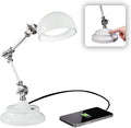 OttLite Prevention Pharmacy Adjustable LED Desk Lamp with USB Charging - Designed to Reduce Eyestrain, 3-Point Adjustable Neck, 3 Brightness Settings with Touch Controls