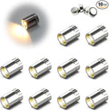 10 Pack Small Spotlight Battery Operated LED Lights, Warm White LED Wireless Miniature Spot Light for Artwork Painting,Jewelry Showcase Display,Closet,DIY Hand Craft (Warm White)