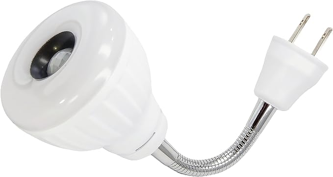 LED Motion-Activated Sensor Dusk to Dawn PIR Night Light AC Outlet Directional Flexible Rotatable 360 Socket Plug-in Wall Stairs Lamp Indoor Closet Cabinet Toilet Garage Ceiling Basement 5W 6500K