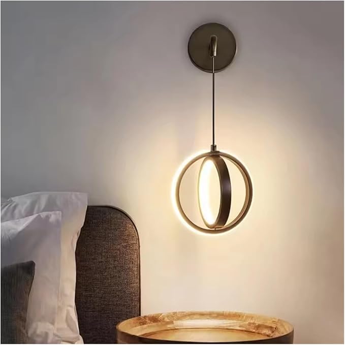 Modern Minimalist LED Wall Lamp Home Indoor Decor Wall Sconce for Living Room Bedroom Bedside Lustres Backgroud Light Decoration,Natural Style