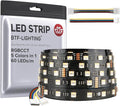 BTF-LIGHTING RGBCCT 5 Colors in 1 LED 5050SMD RGBWW RGB+Dimmable Tunable Color Temperature 2700K-6500K 16.4ft 60LEDs/m 300LEDs DC24V Multi-Colored Lights IP30 for Decoration(No Adapter or Controller)