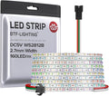 BTF-LIGHTING WS2812B IC RGB 2.7mm Ultra Narrow LED Strip 0807SMD DC5V Individually Addressable 16.4FT 160Pixels/m 800LED Dream Color Tape Light for Home DIY Decoration IP30 (No Adapter or Controller)