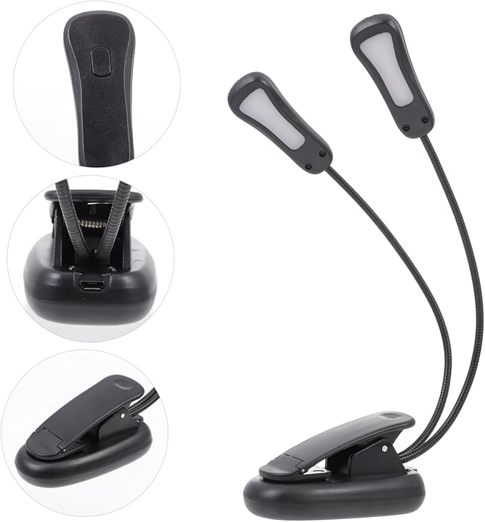 Operitacx LED Desk Lamp Eye Protection 10 Brightness Levels Adjustable Task Light for Reading and Studying USB Charging Suitable for Bedroom and Office
