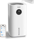 Powerscale MF6 Smart Evaporative Humidifiers for Bedroom, 1.8 Gal Top-Fill, Up to 700mL/h Mist-Free Output, WiFi Smart Touchscreen Control, Auto Filter Dry, Electrolysis Self-Clean, Quiet Sleep Mode