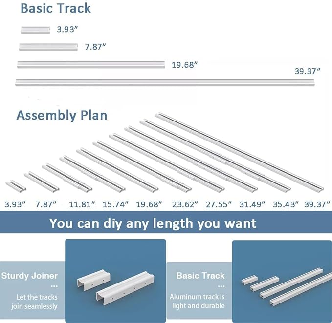 Celling Smart Curtains System, Electric Track with Adjustable Rail,Automatic Curtain Opener,Motorized Curtains Rods With Remote, Compatible with Alexa/Google Home (Up to 160in)