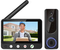 Wireless Doorbell Camera Video Intercom System with 4.5" Indoor Visual Base Station, Two Way Talk, Smart AI Motion Detection, Night Vision, Cloud Storage.