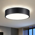 Black Flush Mount Ceiling Lights, Modern Dimmable 5CCT Close to Lighting Fixture, 2700K-6000K LED Round Ceiling Lamp for Kitchen Hallway Bedroom Laundry Room Entryway Bathroom-11.8in