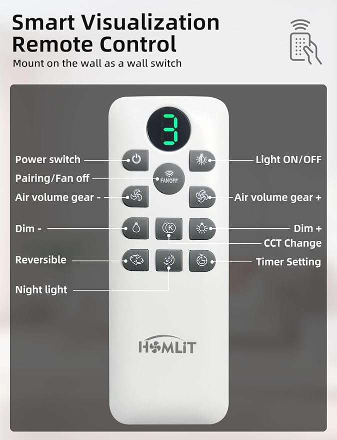 42 inch Smart Ceiling Fan with Light, Low Profile Flush Mount with Remote Control, Ultra-Quiet Reversible DC Motor, 3 Color Temperatures & 6 Speed Dimmable Lighting for Bedroom, White