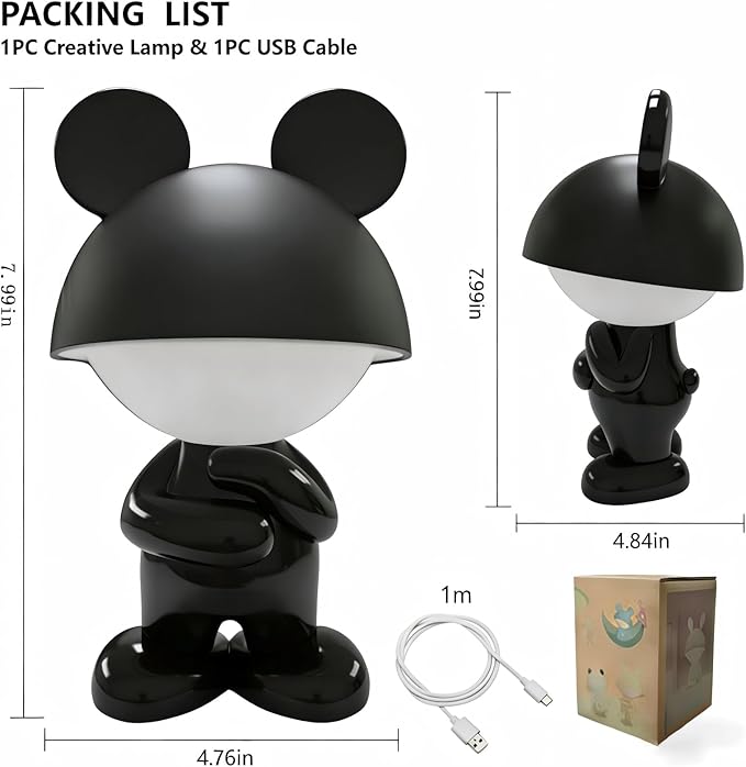 Night Lights for Kids,Rechargeable Table Light,Touch Bedside Lamps,Cordless Dimmable Warm White Light,Baby Nursery,Breastfeeding,Sleep Aid,Cute Easter Gifts for Newborns Toddlers Boys Girls