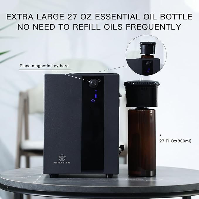 Smart Waterless Diffuser - Essential Oil Scent Machine HVAC System 4000 Sq.Ft Coverage Whole House Aroma & Hotel Collection, APP & Touch Control 800ml Large Capacity Aromatherapy Metal Material