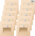 10 Pack Motion Detector Sensor LED Stair Light Infrared Human Body Induction Lamp Recessed Steps Ladder Staircase Bedroom Decoration LED Night for Kitchen, Bathroom, Stairs