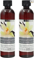 Hosley's Set of 2, 5 oz Sandalwood Vanilla Bean Fragrance Warming Oils. Ideal Gift for Weddings, spa, Reiki, Meditation, Bathroom Settings. P1