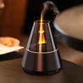 Flame Essential Oil Diffuser, Upgrade 7 Colour Lights Aromatherapy Diffuser, Oil Diffuser, Air Humidifier, Aroma Diffusers for Home, Bedroom, Office, Yoga, Timer & Waterless Auto Off