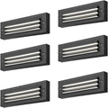ZONK Line Voltage LED Step Stair Lights Indoor Outdoor, 6W Waterproof IP65 Non-dimmable 4000K Deck Lighting for House, Retaing Wall Lights (6 Pack)