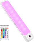 BIGMONAT Battery Operated Under Cabinet Lighting with Remote, Wireless Color Changing Under Counter Light, Stick on RGB Light Bar for Kitchen Bedside Shelf Closet TV Backlight Game