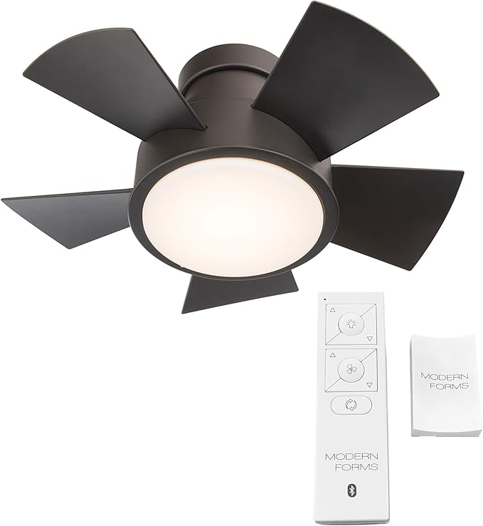 Vox Flush Mount Ceiling Fan FH-W1802-26L-27-BZ Modern Forms Fans