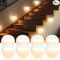 8 Pack Motion Sensor Stair Light for Indoor, Battery Operated Night Lights, Led Stick On Puck Lighting Closet Lamp, Motion Activated Lamps for Step, Cabinet, Hallway, Bathroom