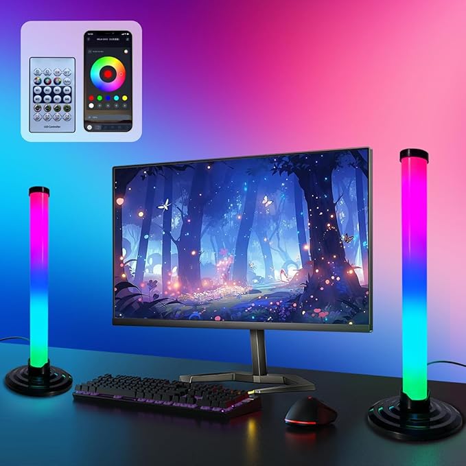 LED Light Bar, Music Sync RGB Light Bar, USB Ambient Lamp, Color Changing Gaming TV Backlight with App & Remote Control, 213 Dynamic Modes for Room Gaming Decoration