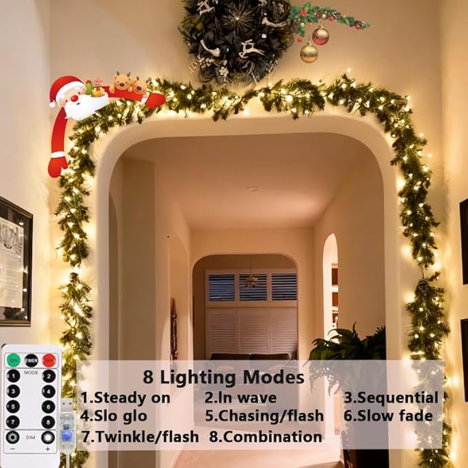 USB Fairy Lights Plug in, 33 Feet 100 LED Twinkle String Lights with Remote and Timer, Waterproof 8 Modes for Bedroom Indoor Wreath DIY Party Wedding Christmas Holiday Decoration(2 Pack Warm White)
