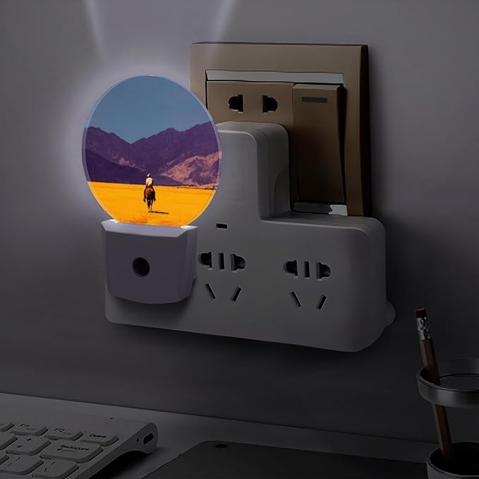 Plug in Night Light with LED & Smart Light Sensor, Stratum Auto-On/Off Night Lights Plug Into Wall for Bedroom, Bathroom, Hallway, Stairway