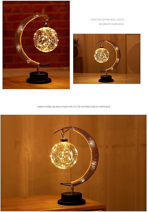 Moon Lamp, LED Night Light for Bedroom, Crescent Moon Shape with USB Powered, Tabletop Ambient Light for Home Decor, Nursery, Kids Room | Romantic Gift, Birthday, Christmas Decoration