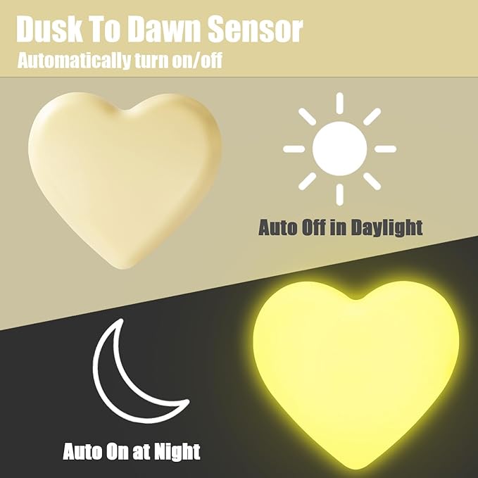 INZU Night Lights Plug into Wall, LED Night Light for Kids, Cute Nightlight with Auto Dusk to Dawn Sensor, LED Nightlight with Soft Warm Light for Bedroom, Nursery, Bathroom, Hallway (Yellow)